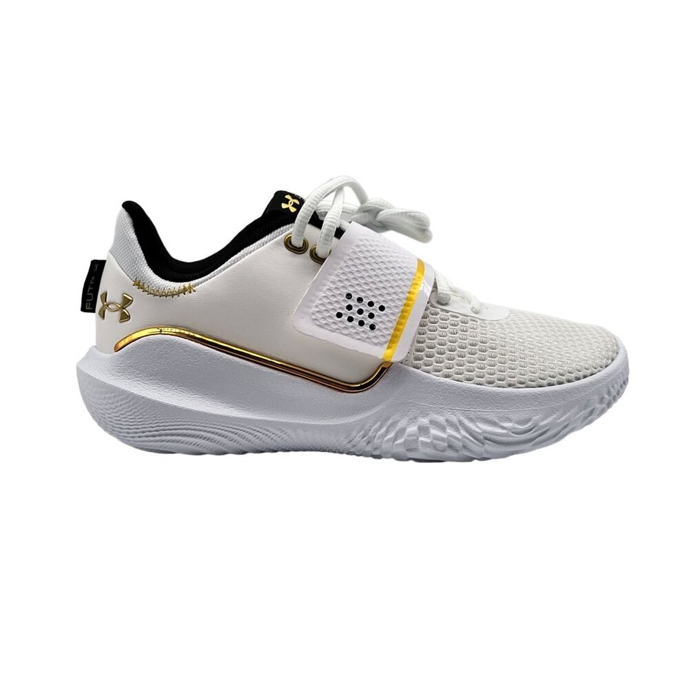 Under Armour Flow Futr Womens Basketball White Gold‎ 3024968 Shoes Size 6